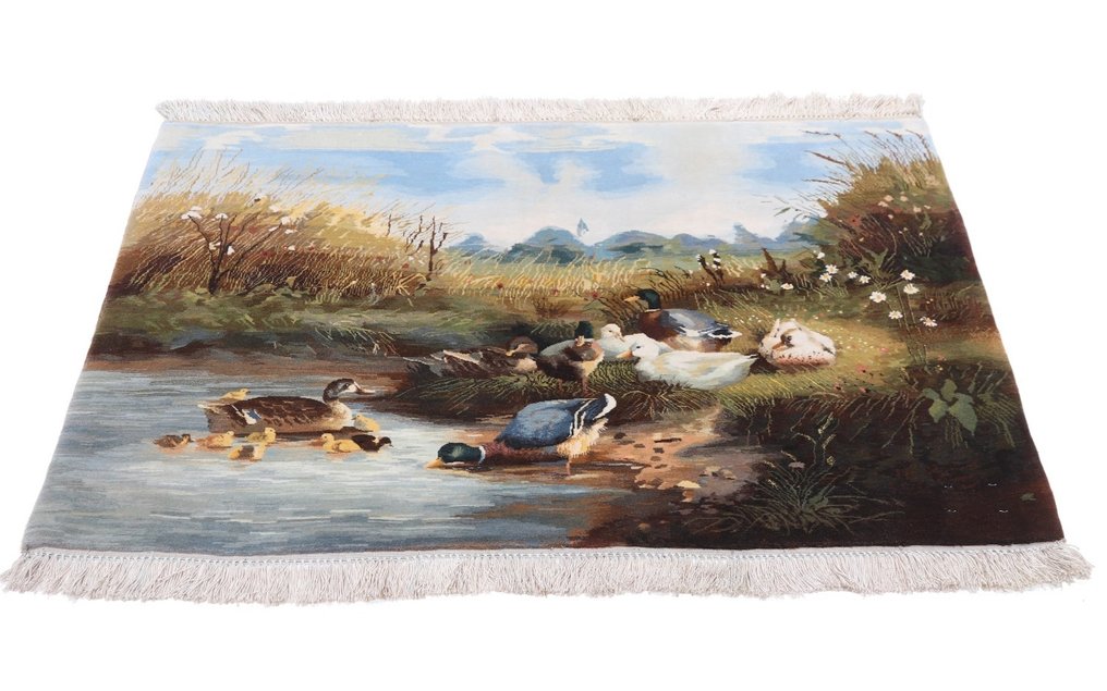 Pictorial Artpiece - Fond de teint en soie pour tapis Pictorial 60 Raj Tabriz - Tapis - 117 cm - 77 cm #2.1