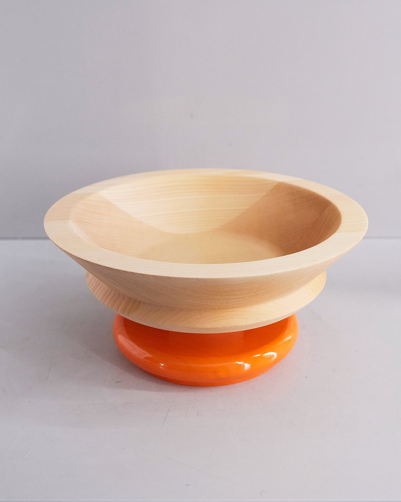 Alessi - Ettore Sottsass - 水果盘 - Twergi ES15 - Orange - 椴木 #3.2