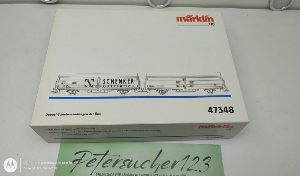 Märklin H0 - 47348 - Conjunto de vagões de carga de modelismo ferroviário (1) - “Carrinho deslizante duplo ÖBB” - ÖBB #2.1