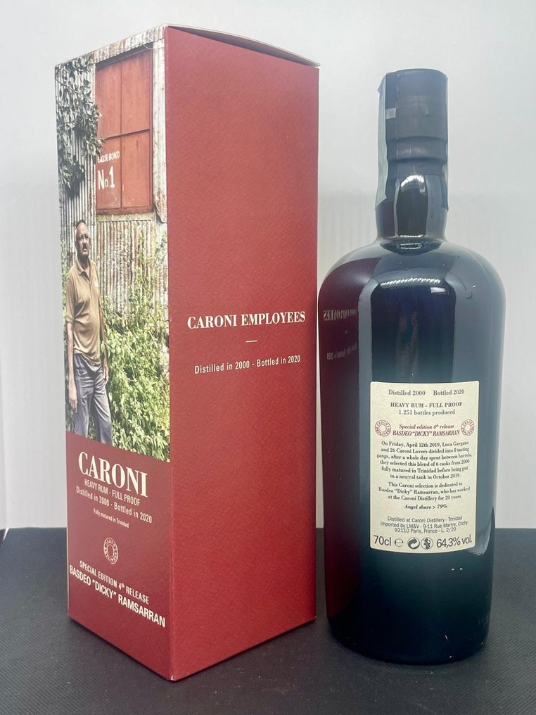 Caroni 2000 20 years old Velier - Employees 4th Release - Basdeo “Dicky” Ramsarran  - b. 2020 - 70厘升 #1.2