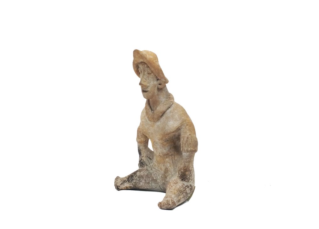 Mesoamerica, Colima Terracotta Seated Female Figure, 2nd century BCE–3rd century CE, Mesoamerica, Colima - 15 cm #2.2
