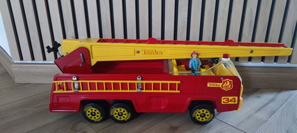 TONKA  - Leksaksbil Camion de Pompier Grande Echelle - 1960-1970 - Frankrike #1.1