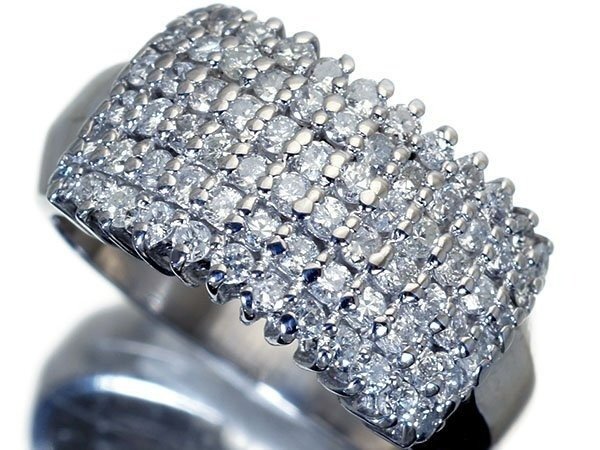 Ring Platin -  1.01 tw. Diamant  (Natürlich) #1.1