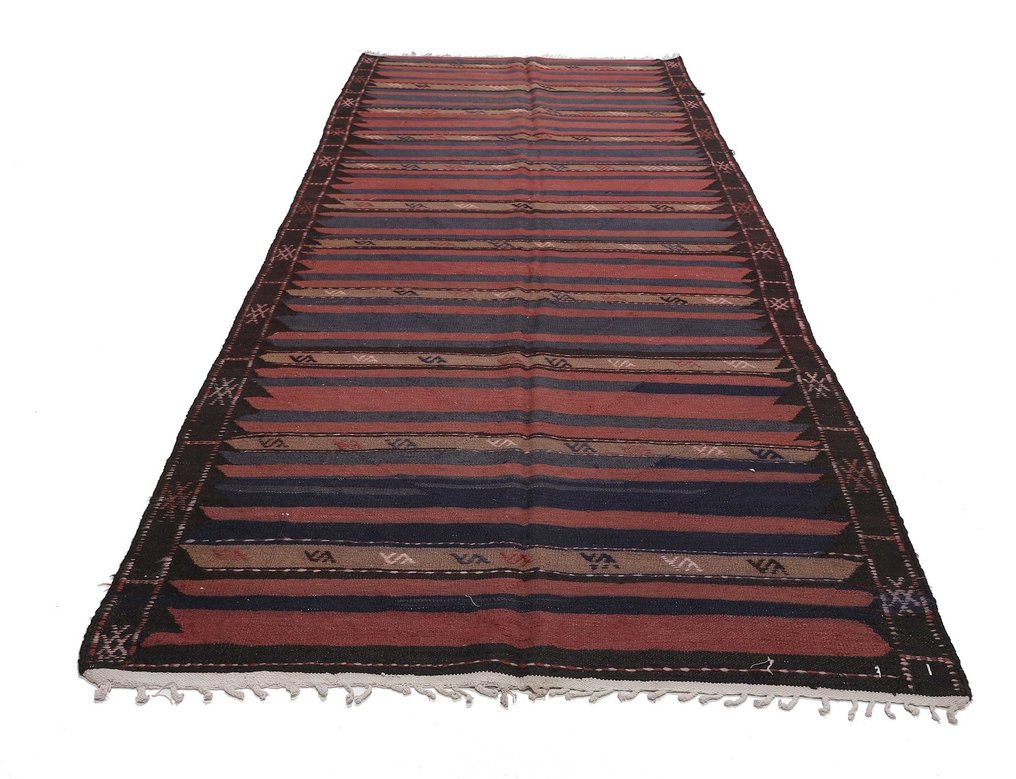 原始波斯游牧民族 Kilim Fars Ghashghai 採用真羊毛製成 - 花毯 - 370 cm - 160 cm #1.3