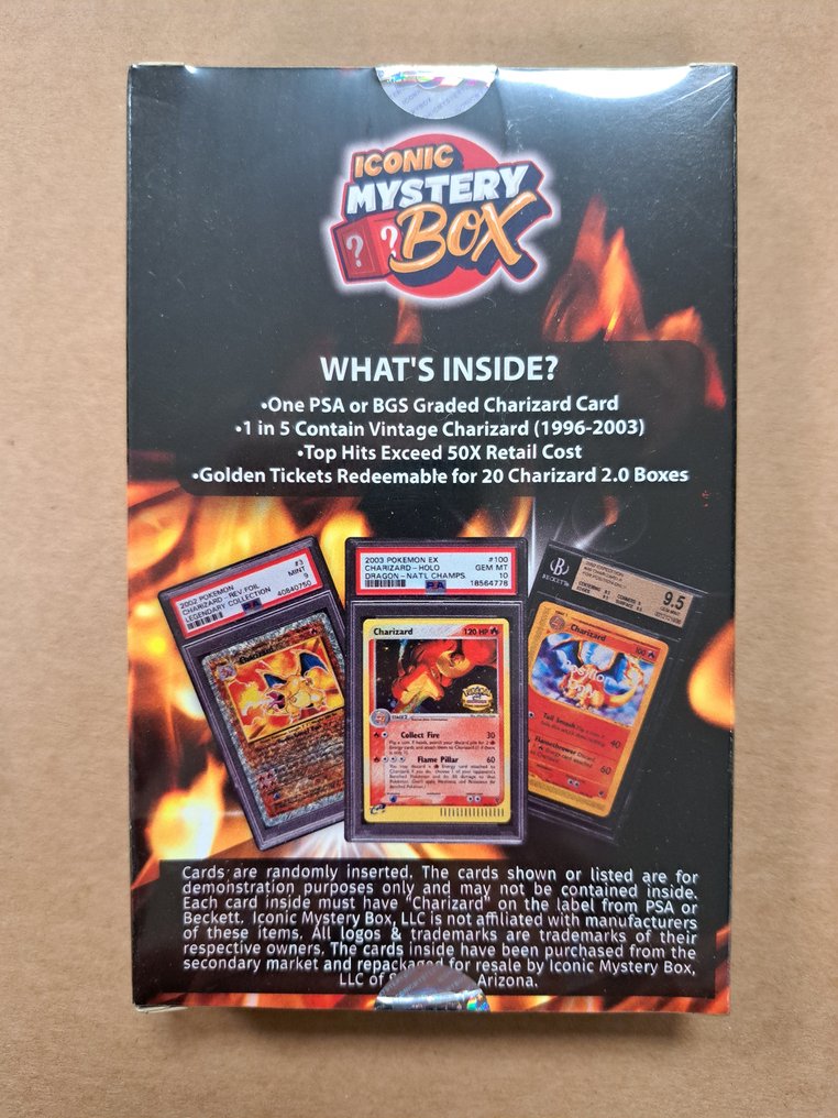 Iconic Mystery Box Charizard 2.0 Sealed Graded 1 Mystery box