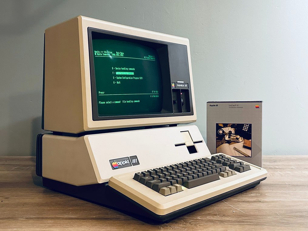 Apple III 1980 + Apple Monitor III + Boxed VisiCalc III - Very Rare - Calculator (3) - Cu cutie de schimb #2.1
