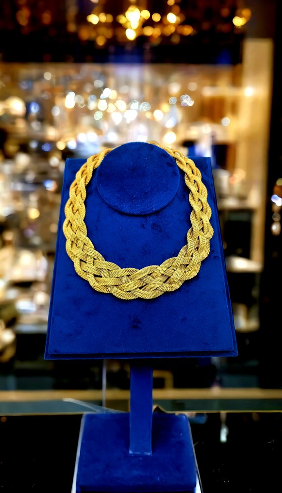 Halsband Fantastiskt vintage 18 karat guld hänge halsband 150 gram #2.1