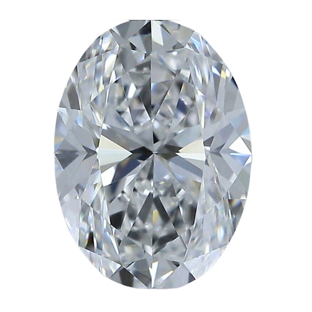 1 pcs Diamante - 0.90 ct - Brillante, Ovale - D (incolore) - IF (Internamente Perfetto) #1.1
