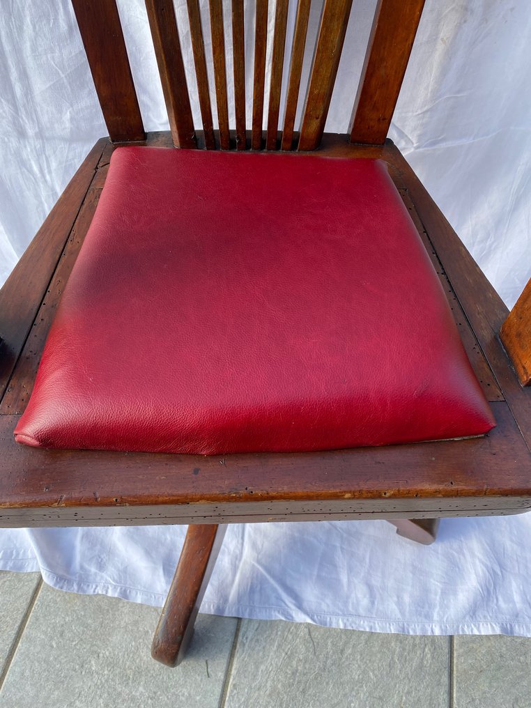 办公椅 - 图内西·杰罗拉莫 - 木, 铁（铸）, 铁（锻造）, 皮革 #2.1