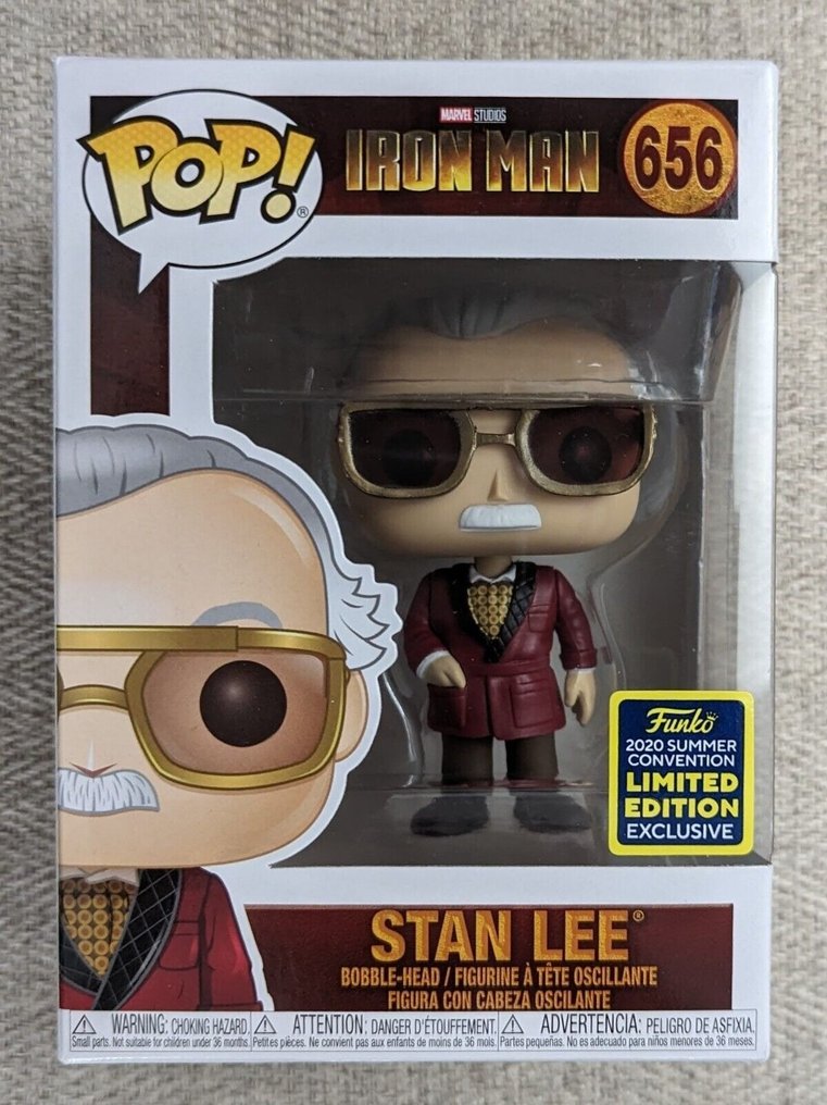 Funko  - Funko Pop Stan Lee #656 IRON MAN from Marvel Studios Limited Edition 2020 Summer Convention Exclusive - 2010-2020 #1.1