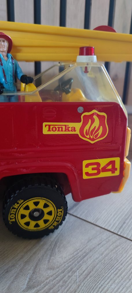 TONKA  - Leksaksbil Camion de Pompier Grande Echelle - 1960-1970 - Frankrike #2.1