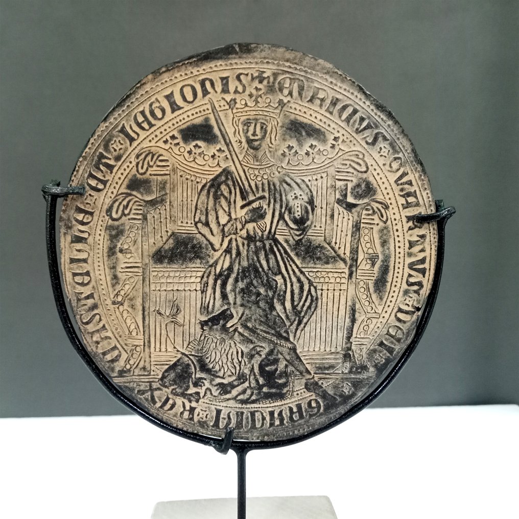 Nachbildung eines Mittelalters Bronze Verdoppeln Sie 50 Enriques - 19 cm #1.2