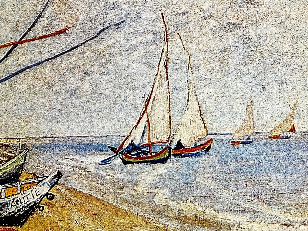 Vincent van Gogh (After) - Fishing boats on the beach at Les Saintes-Maries-de-la-Mer (1888) #3.3
