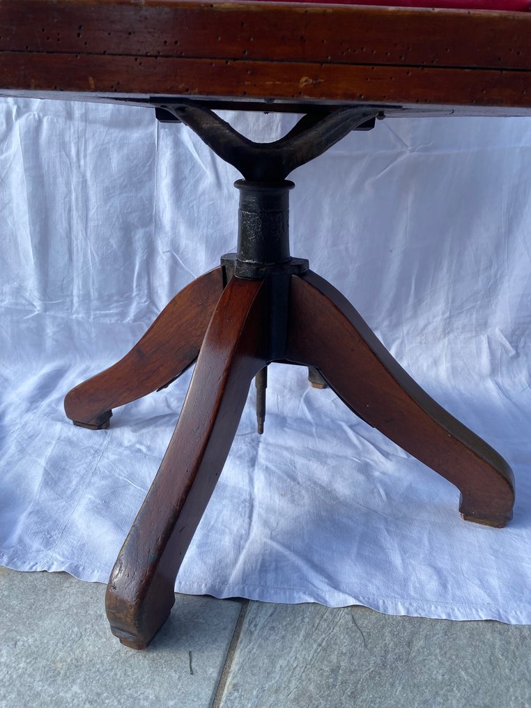 办公椅 - 图内西·杰罗拉莫 - 木, 铁（铸）, 铁（锻造）, 皮革 #1.2