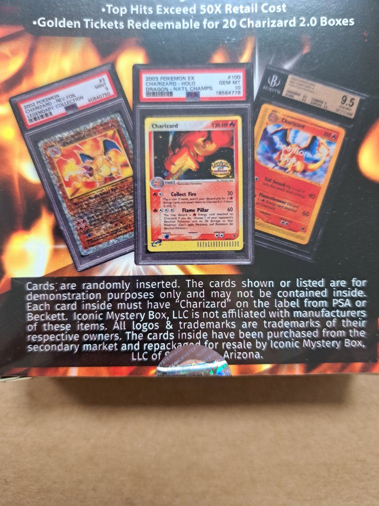 Iconic Mystery Box Charizard 2.0 Sealed Graded 1 Mystery box