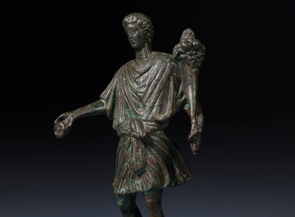 Epoca Romanilor Bronz Calitatea muzeului Dumnezeu Lar - 15.5 cm #1.1