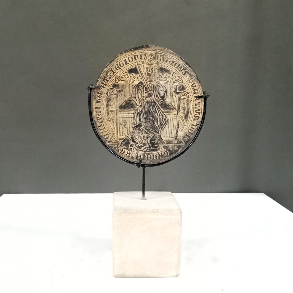 Nachbildung eines Mittelalters Bronze Verdoppeln Sie 50 Enriques - 19 cm #1.1