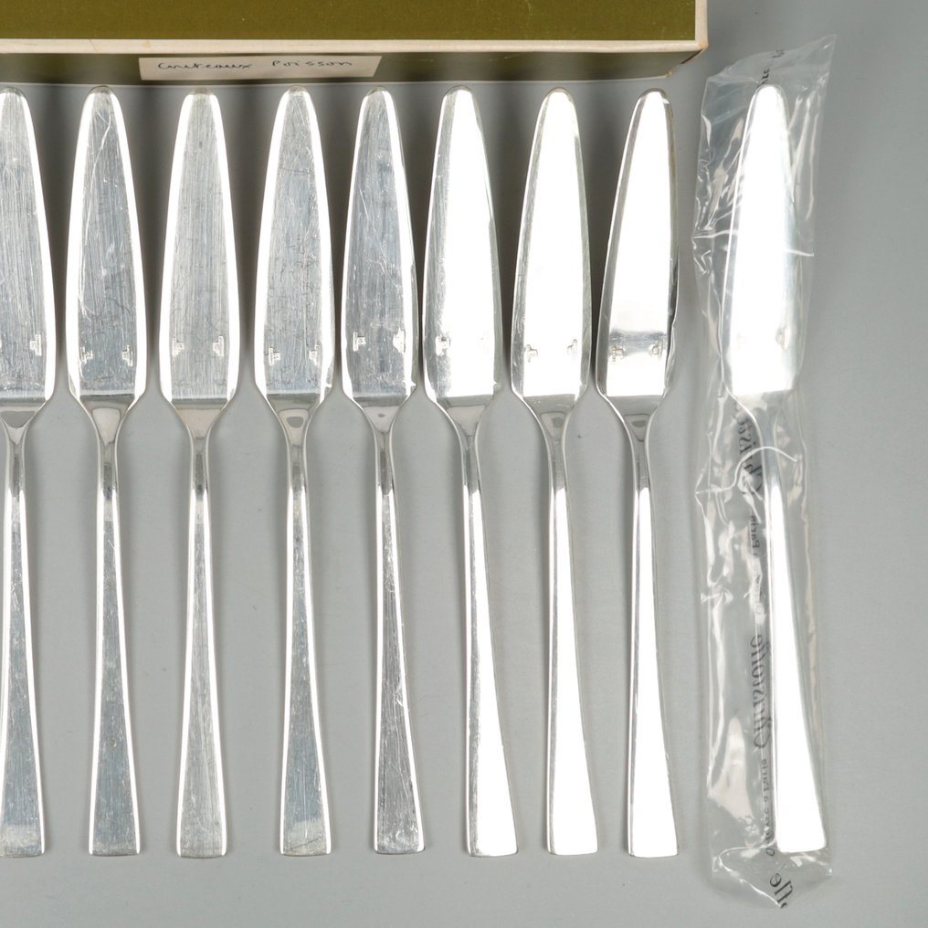 Christofle model: Concorde (J.P. Hamard) Vismessen - Cutlery set (12) - Silver-plated #2.1