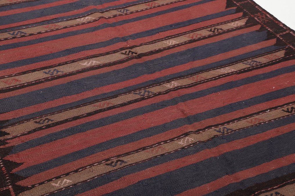 原始波斯游牧民族 Kilim Fars Ghashghai 採用真羊毛製成 - 花毯 - 370 cm - 160 cm #3.1