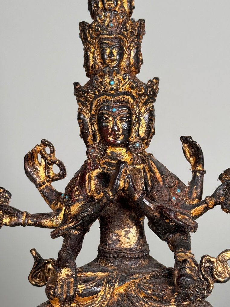 Figure - Tibetan deity - Bronze - Chine #1.2