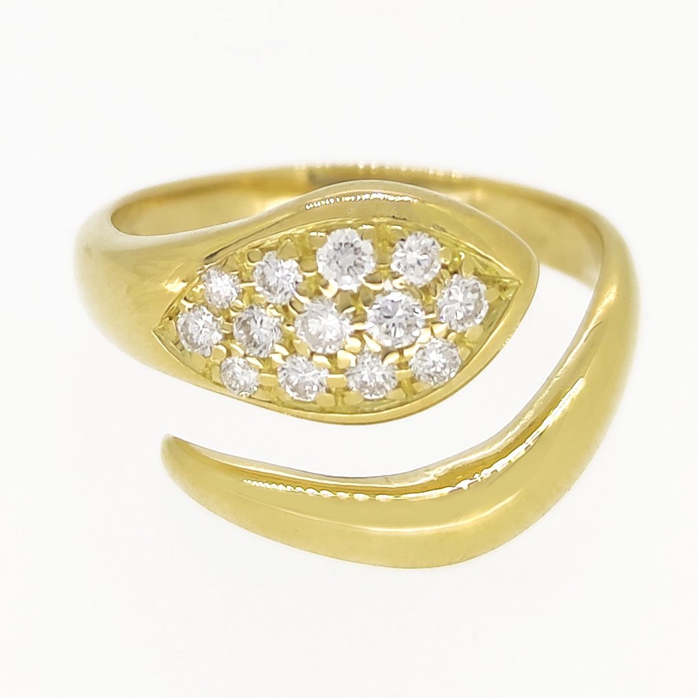 Anello - 18 carati Oro giallo -  0.52 tw. Diamante  #2.1