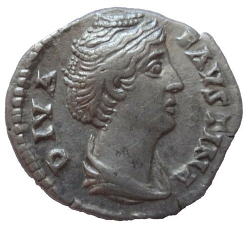 罗马帝国. Diva Faustina I. AR. Denarius #1.1