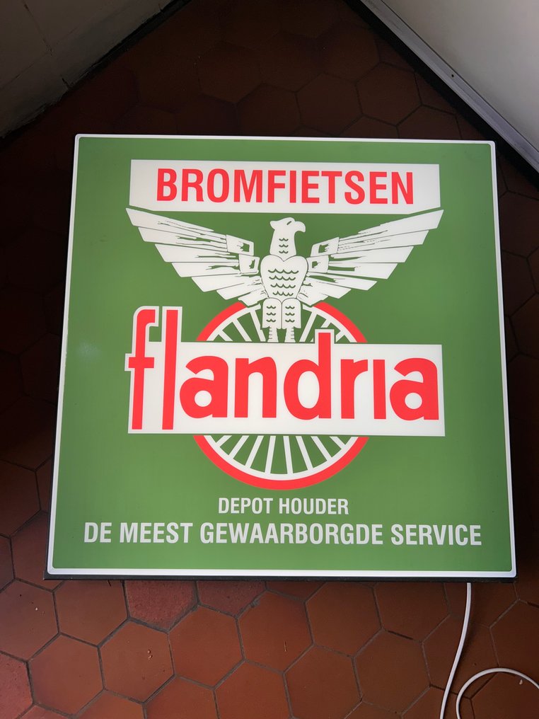 Flandria - Reklameskilt med baggrundsbelysning - Stål #1.1