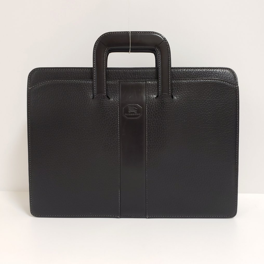 Burberry - Soft black leather Business Bag - Håndtaske #1.1