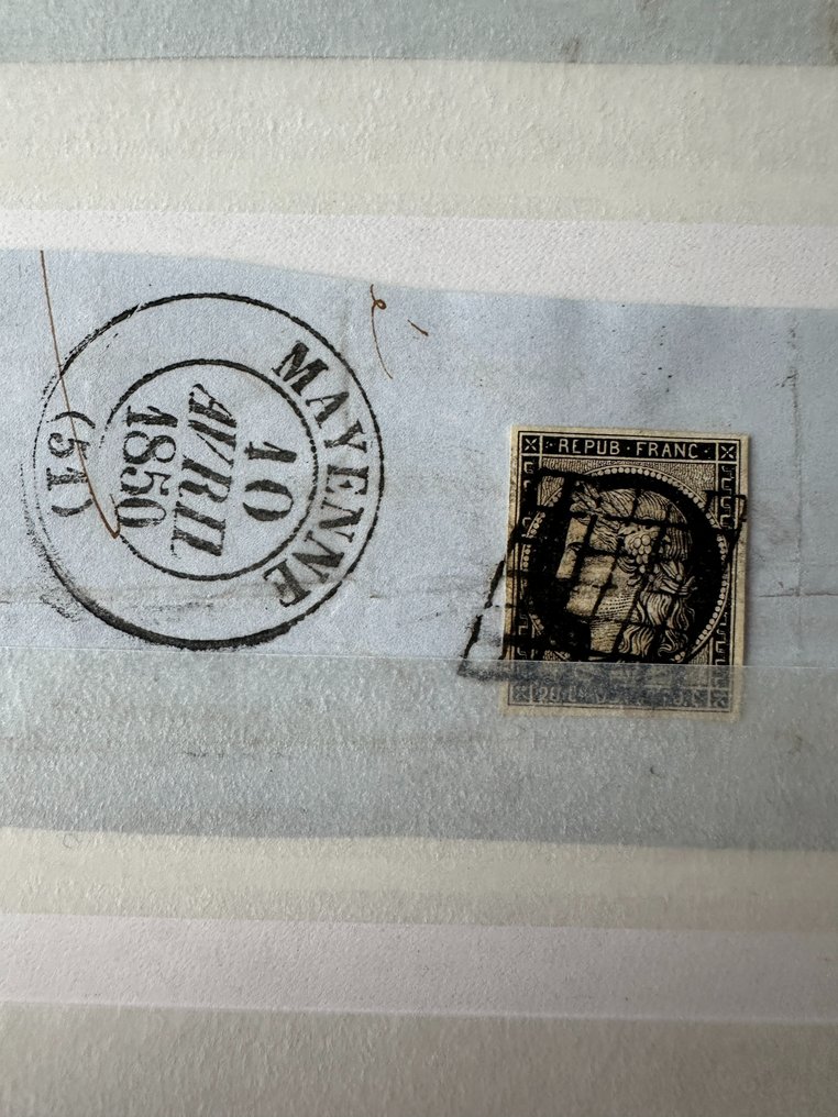 法國  - Y&T 研究 3-4「Cérès 20c/25c」dt 色調，碎片上的郵票（26 件） #3.2