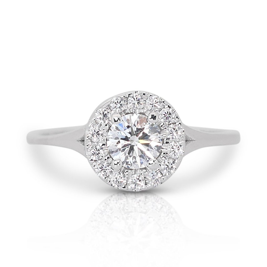 Anello - 18 carati Oro bianco -  0.60 tw. Diamante  (Naturale) - Diamante  #1.1