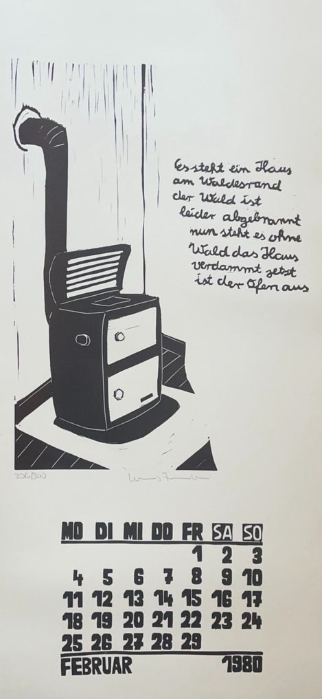 Klaus Franken (1943) - 4. Moabiter Linolkalender #2.1