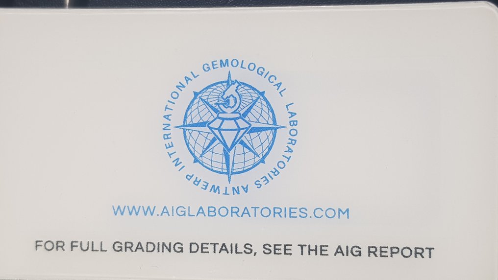 Sem preço de reserva - 1 pcs Diamante  (Colorido natural)  - 0.32 ct - Light Acinzentado Amarelo - SI1 - Antwerp International Gemological Laboratories (AIG Israel) #3.1