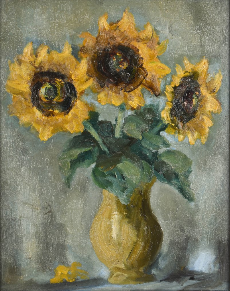 Dutch School (XX) - Sunflowers in bloom #1.1