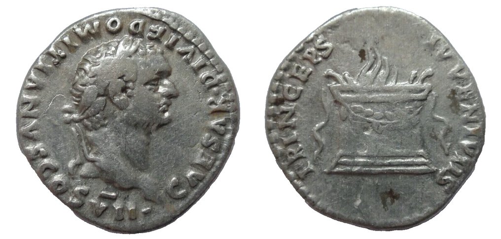 Römisches Reich. Domitian (81-96 n.u.Z.). Denarius #1.1