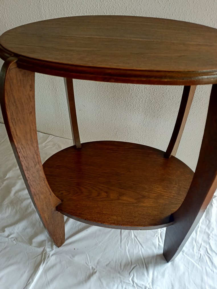 Side table - oval Art Deco - Oak #1.2