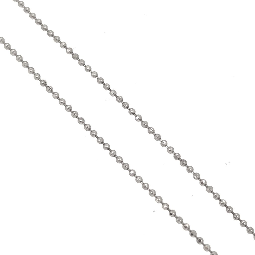 Halsband med hänge - 18 kt Vittguld -  0.32ct. tw. Diamant #2.1