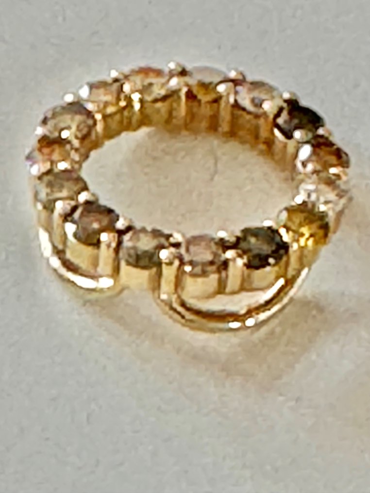Pandantiv - 14 ct. Aur galben -  1.13ct. tw. Diamant  (Natural) #2.1