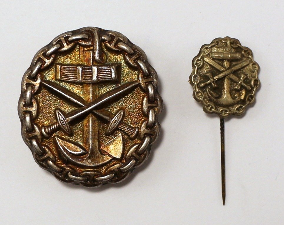 德國 - 徽章 - Naval Wound Badge with Miniature - 20世紀早期（一戰期） #2.1