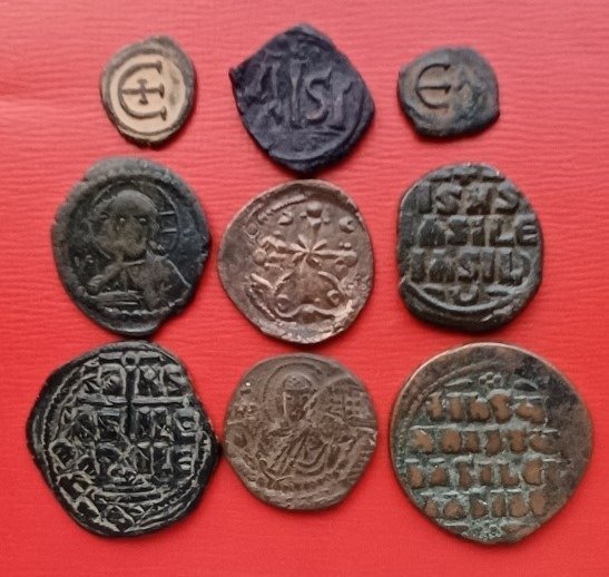 Bizánci birodalom. Lot of 9 bronzes  (Nincs minimálár) #1.1