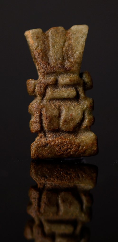 Oud-Egyptisch Faience Baviaan-, Bes- en scarabee-amuletten - 2.2 cm #2.2