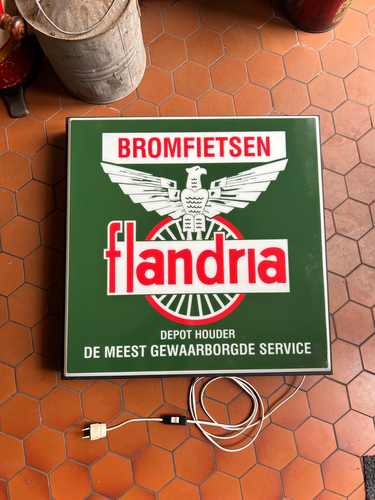 Flandria - Reklameskilt med baggrundsbelysning - Stål #3.1