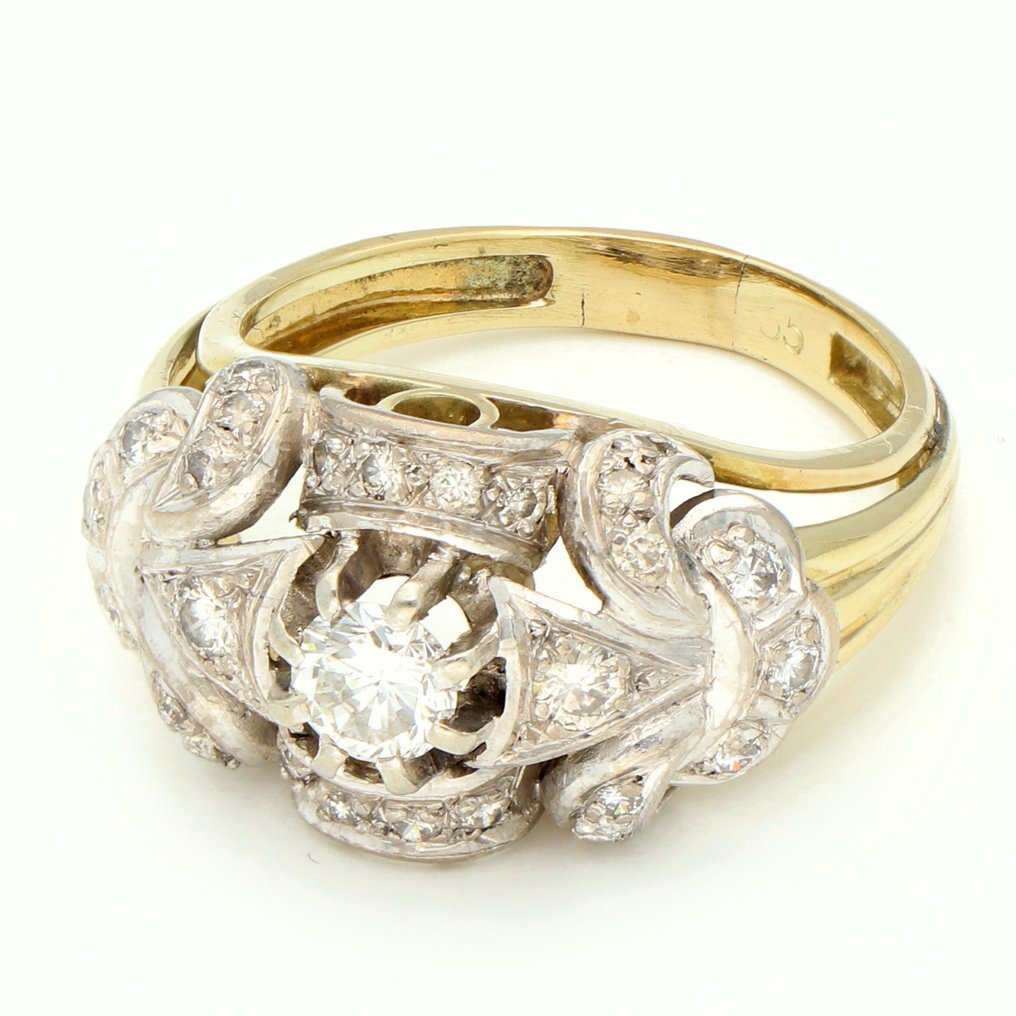 Ring - 14 kt. Yellow gold -  0.36 tw. Diamond  (Natural)  #1.2