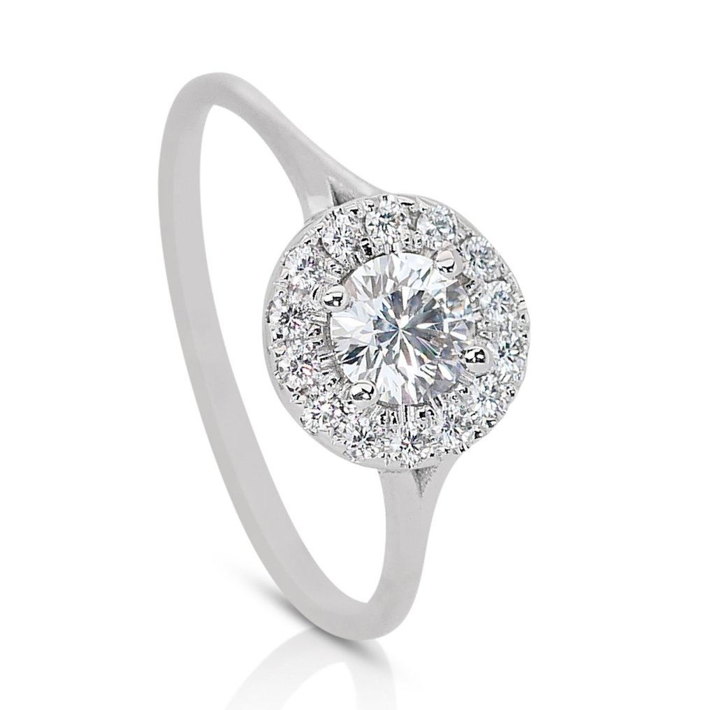 Gyűrű - 18 kt. Fehér arany -  0.60 tw. Gyémánt  (Természetes) - Gyémánt  #1.2