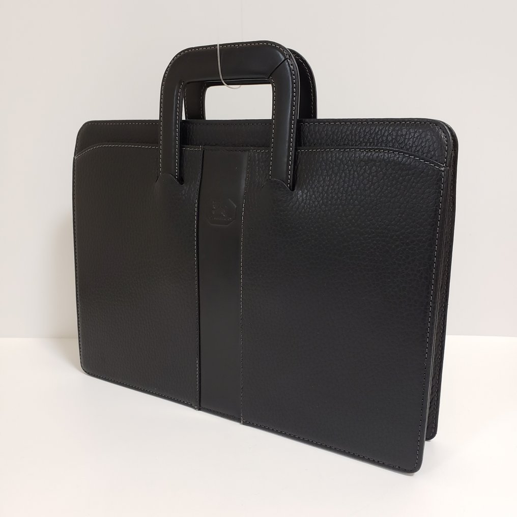 Burberry - Soft black leather Business Bag - Håndtaske #1.2
