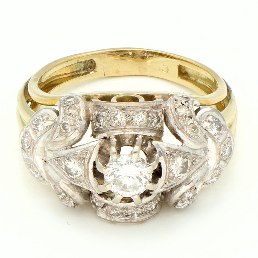 Ring - 14 kt. Yellow gold -  0.36 tw. Diamond  (Natural)  #1.1