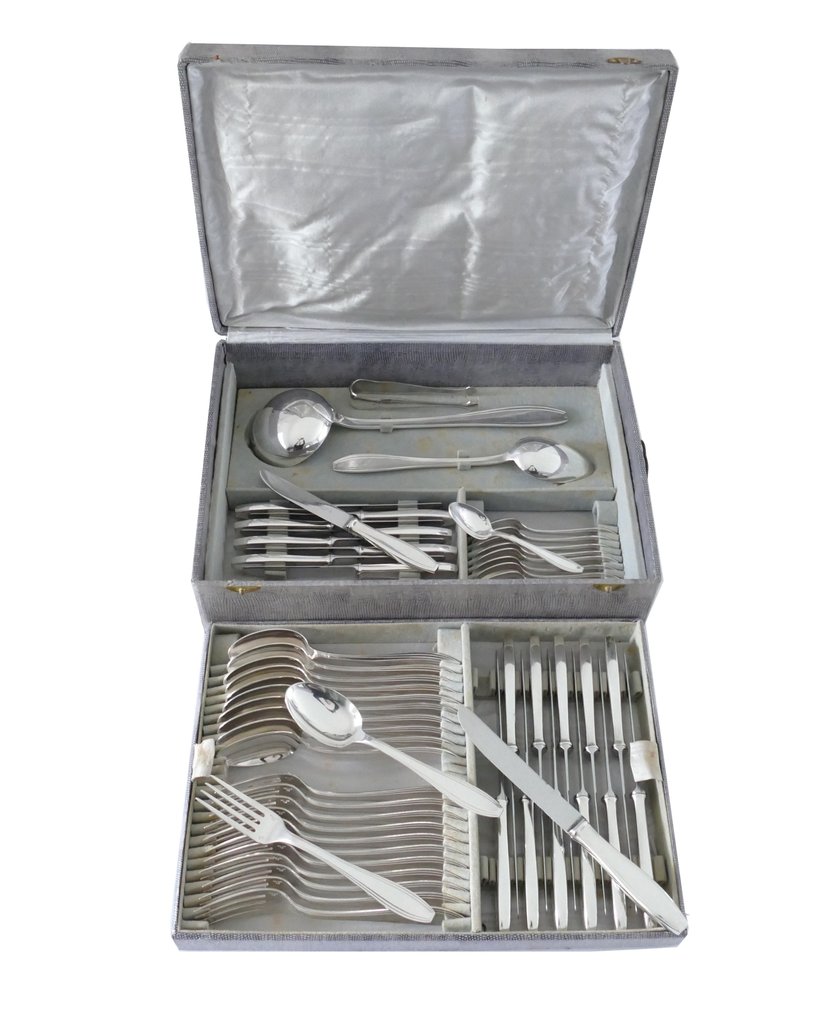 Christofle/Manufacture de L'Alfenide - 12件餐具套裝 (61) - 藝術裝飾 - 銀盤 #2.1