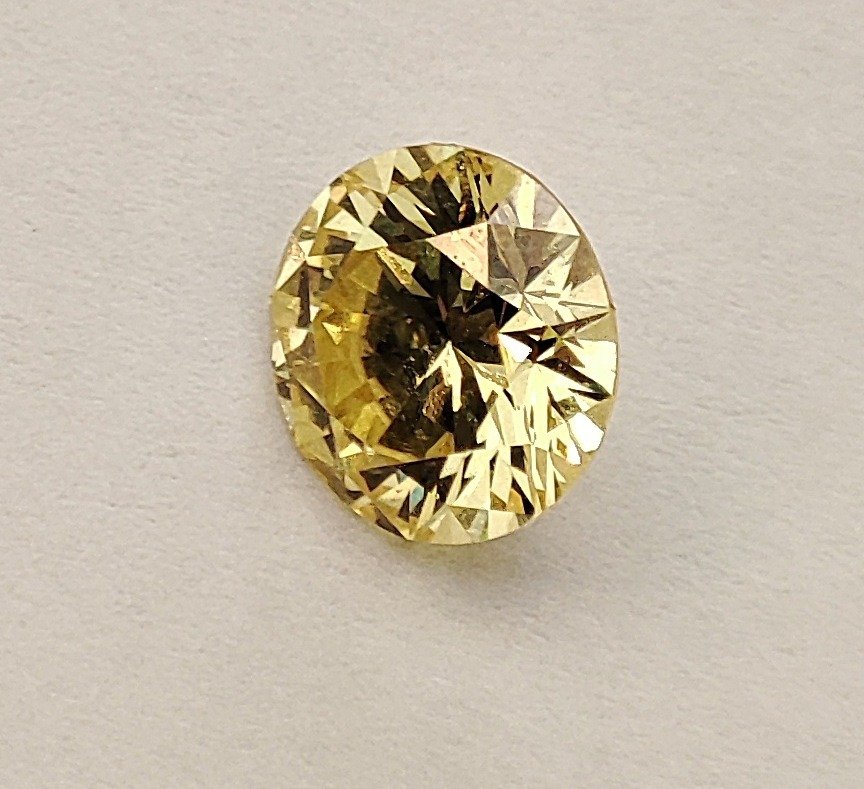 钻石 - 1.25 ct - 明亮型 - 艳彩黄 - VVS2 极轻微内含二级 #1.1