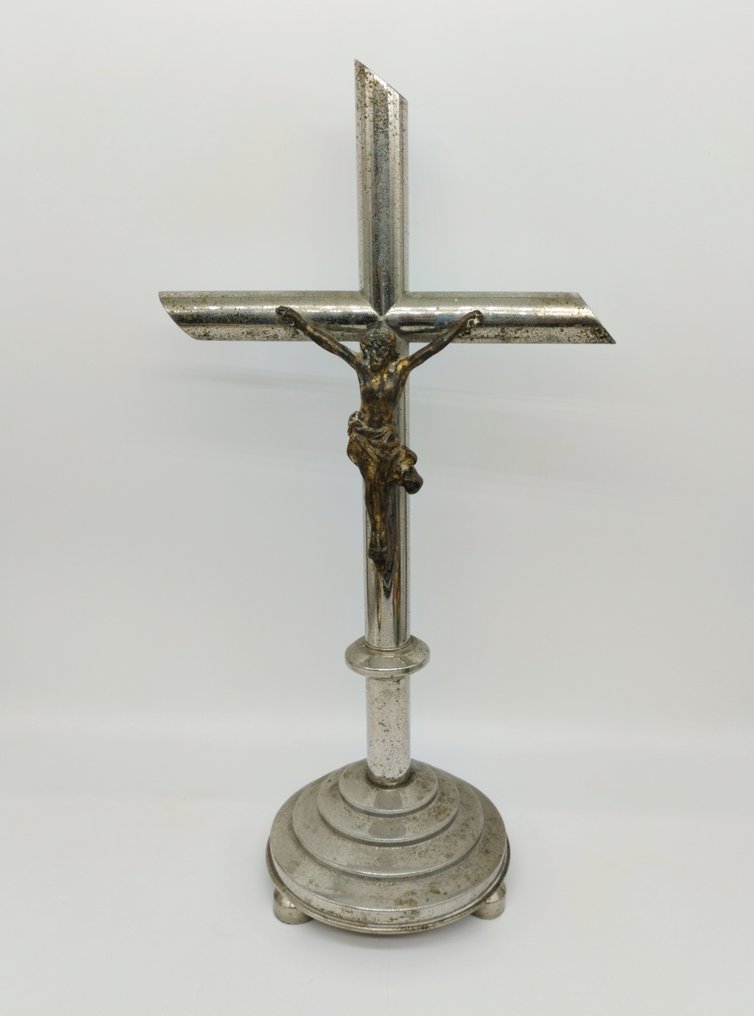  Crucifix - Métal argenté, Ormolu - 1910-1920  #1.1