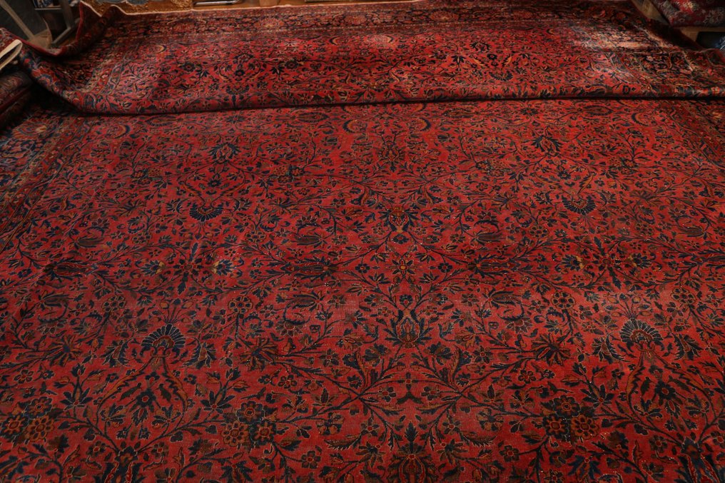 Antieke Saroug zeer fijn opnieuw geïmporteerd USA Perzisch tapijt - Vloerkleed - 5.32 cm - 3.93 cm #2.1