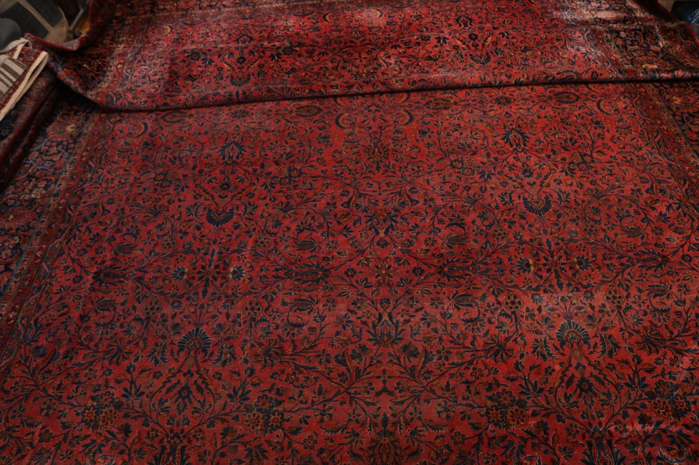 Antieke Saroug zeer fijn opnieuw geïmporteerd USA Perzisch tapijt - Vloerkleed - 5.32 cm - 3.93 cm #3.1